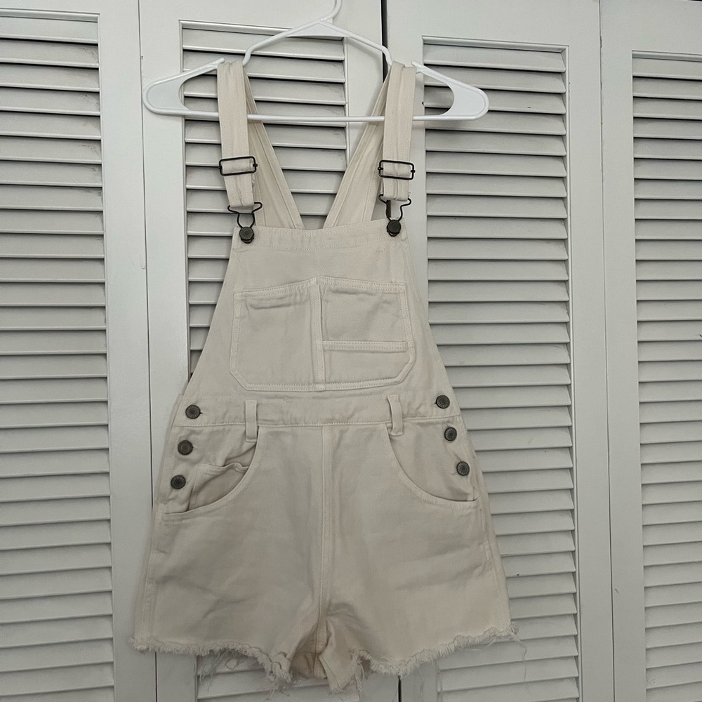 Brandy Melville Cream Women Jeans Overalls